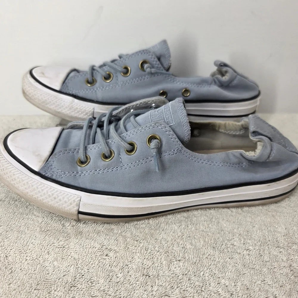 CONVERSE ALL STAR Stretch Elastic Heel Women's SIZE 9 Ladies Blue Lace Shoes